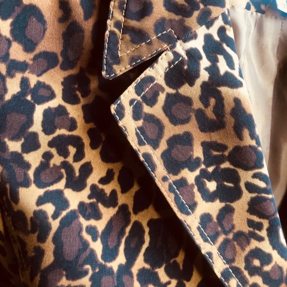 Leopard Print Trench Coat by Size 6 - Picture 11 of 15